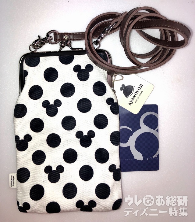 【AYANOKOJI】ミッキー ショルダーケース がまぐち ドット　4290円（税込）