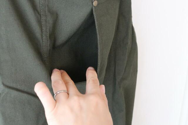 【ワークマン アウトドアバックルタイプエプロン】胸ポケットやサイドポケットは大容量