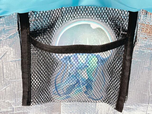 ポケットに保冷剤を入れてみました