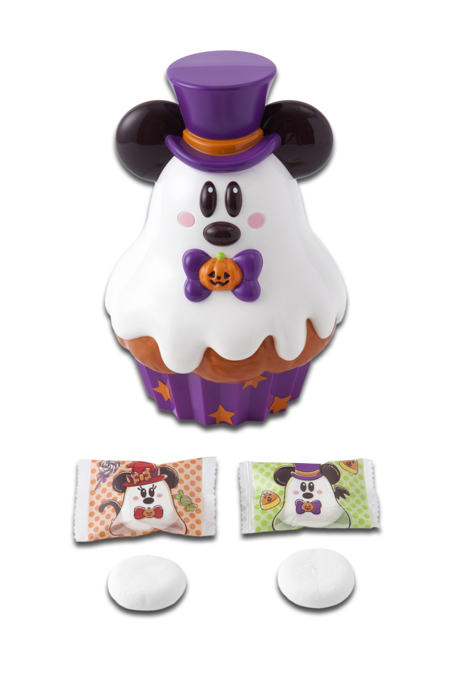 マシュマロ 1,600円｜高さ約22cm 内容量：14個[チョコクリーム入り（緑色袋）7個、 カスタード風味クリーム入り（オレンジ色袋）7個]｜東京ディズニーランド／東京ディズニーシー「ディズニー・ハロウィーン」2018