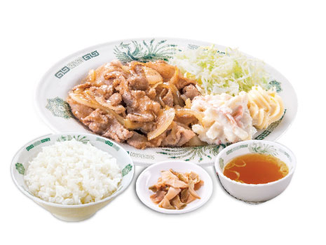 【日高屋の人気メニュー売れ筋ランキング 9位】「生姜焼き定食」850円（税込）