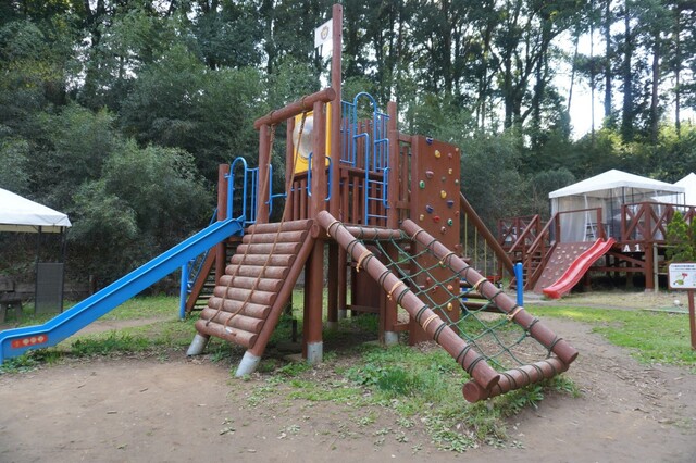 【THE FARM】グランピングエリア「アスレチック」前には公園も