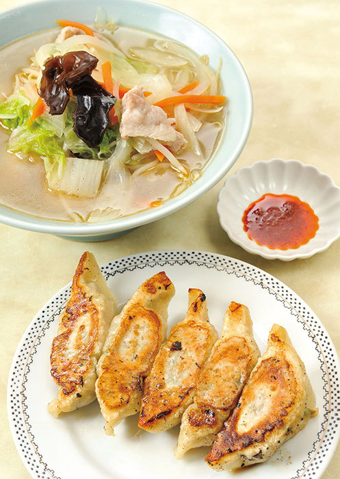 都内「タンギョウ」の名店／宝家（東陽町）　Aランチ（タンメン＋餃子3個） 800円