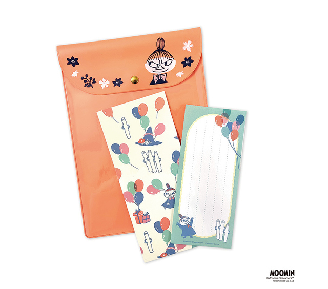 【おくるシリーズ ムーミン】PVCケース入り 一筆箋セット／かわいい封筒のデザインにも注目♪