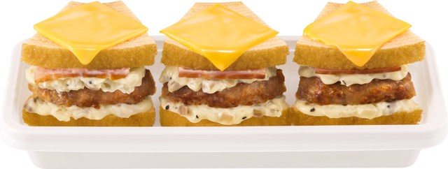 「バームクーヘンサンドイッチ ハンバーグ・カルボナーラ」