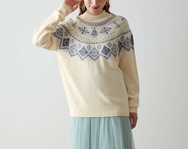 ノルディック風ニットプルオーバー「オラフ」