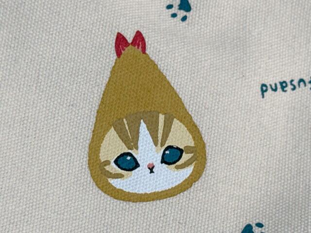 【しまむら×mofusand ミニトート】表情は2種類。おすまし顔もかわいいです♪