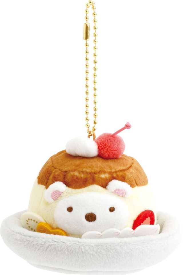【すみっコぐらし新商品】「ぶらさげぬいぐるみ」1,650円／しろくま（プリンアラモード）