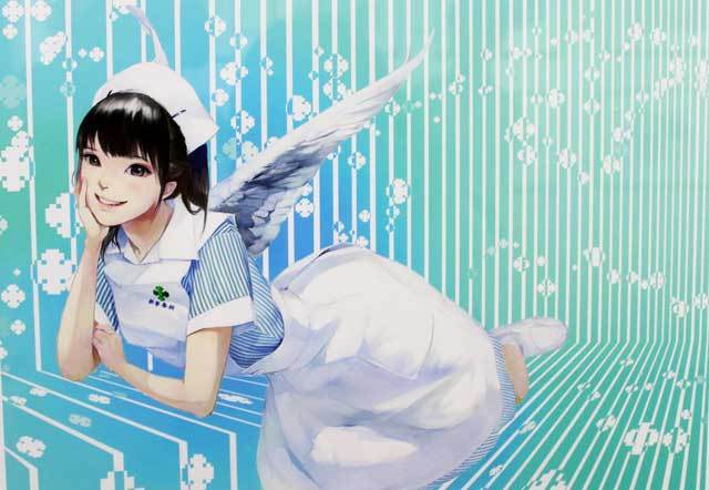 『「制服至上・制服至上2―台湾女子高生制服選―」出版記念 蚩尤 個展』 看護学校の制服も。まさに白衣の天使。