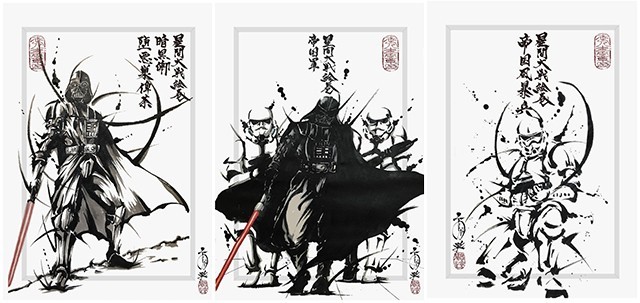 スター・ウォーズ」ダース・ベイダーやトルーパーをダイナミックに描いた「水墨武人画」発売決定、武人画師・こうじょう雅之による描き下ろし作 -  Medery. Character's