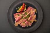 特選黒毛和牛のロースト 夏野菜焼浸し 胡麻味噌ソース