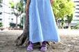 【coen(コーエン) MARKET スキッパー ワンピース】サイズはMとLの2展開。Mでも着丈120cm超えのマキシ丈です(写真はLサイズ・身長164cm)