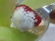 【果実園リーベル パフェ食べ放題】メロンパフェに乗っていたいちご