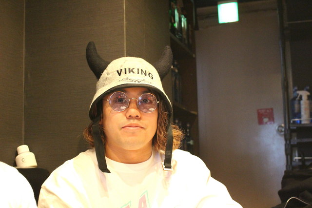 サウナハットが似合う勝俣選手。