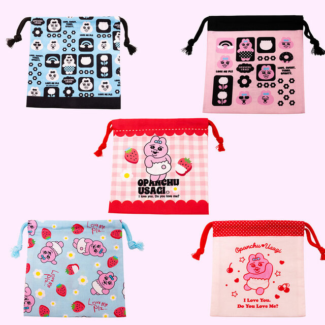 【ブラインド 巾着M おぱんちゅうさぎ（全6柄・シークレットあり）】スケーター公式オンラインショップおよび全国の量販店・雑貨店などで販売中！