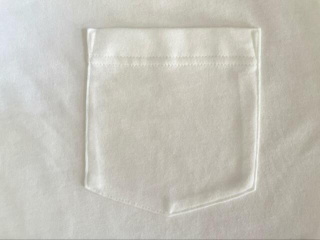 【GU コットンオーバーサイズT(5分袖)】胸元のポケットがかわいい！