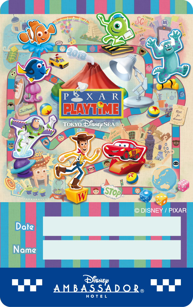 オリジナルデザインの滞在記念カード |ディズニーアンバサダーホテル「ピクサー・プレイタイム」