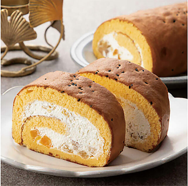 「兵庫〈ケーキハウス　ショウタニ〉」＜価格：いもくりなんきんロール（冷凍・1本）1,350円＞【「551 HORAI 豚まん」に「らぁ麺 すぎ本」も！日本各地の“うまいもの”が松坂屋上野店に大集合！】