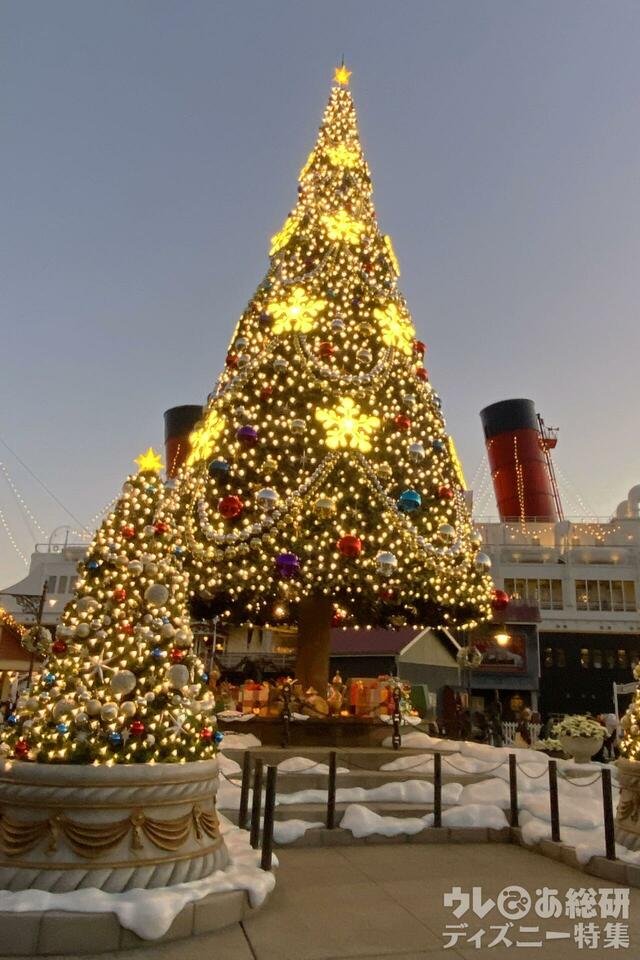 ディズニーシーのクリスマスツリー