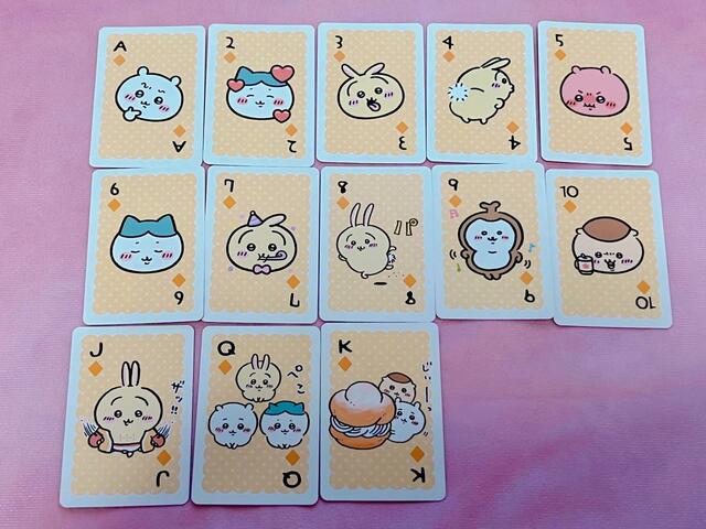 【ちいかわ　ひゃくめんそうトランプ】ダイヤはイエロー！