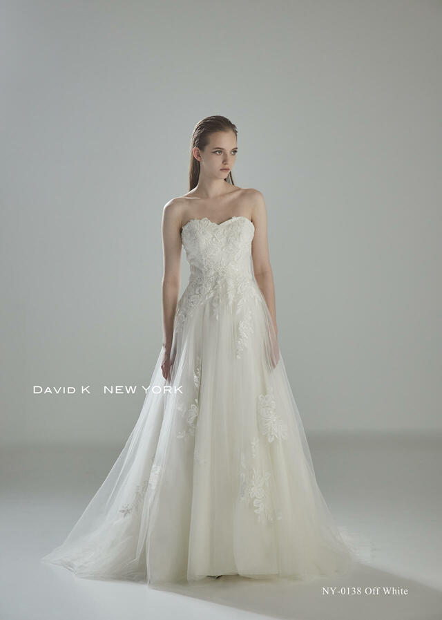 クラウディア｜「DAVID K NEW YORK（デヴィッド ケイ ニューヨーク）新作ウェディングドレス｜NY-0138_Offwhite