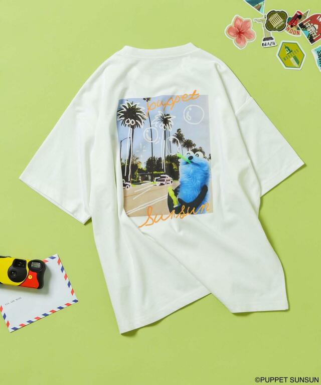 【GLOBAL WORK KIDS×パペットスンスン】フォトTシャツ半袖(税込2,790円)カラー3種・サイズ130-160cm