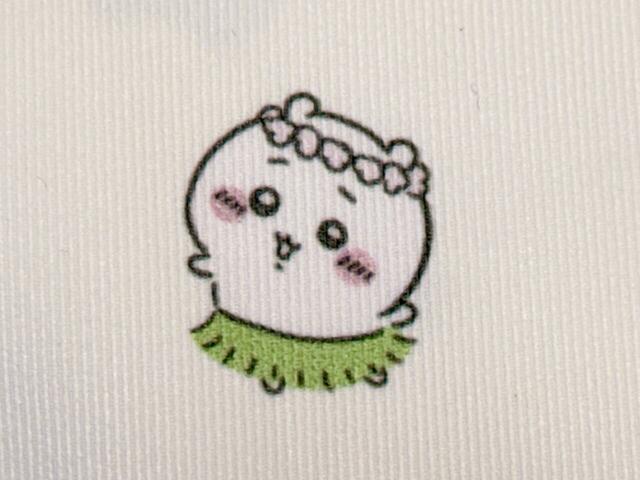 島に到着してフラダンス衣装にお着替え完了したちいかわ。かわいい〜!