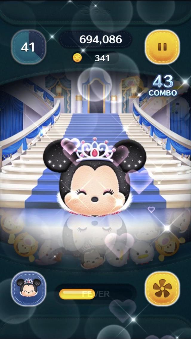 8ヶ所のツムを消す「プリンセスミニー」