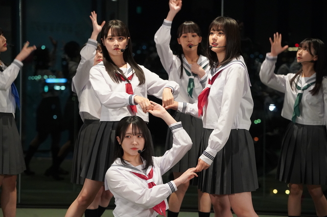 LINE LIVE『生ドラマ!投票速報!新曲初披露!STU48 第二章開幕SP!』の様子 (c)STU/KINGRECORDS