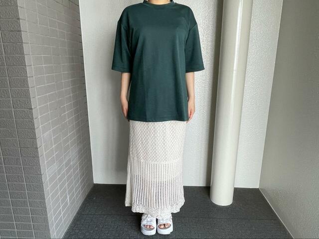 【ユニクロ エアリズムコットンオーバーサイズTシャツ(5分袖)】カラーやサイズのラインナップが豊富！