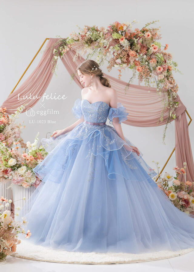 【クラウディア】「Lulu felice（ルル・フェリーチェ）」新作ウェディングドレス｜LU-1023_Blue