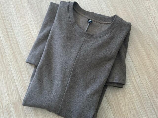 【ユニクロ　ブラッシュドジャージーワンピース】洗濯もOK♪乾いた後、シワにもならず型崩れもせず感動！