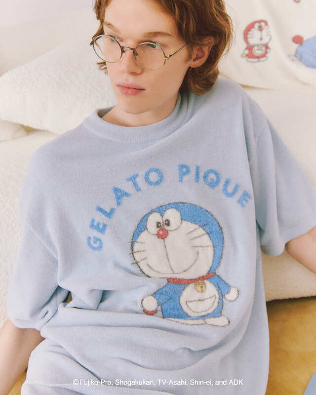 【ドラえもん meets GELATO PIQUE】「ドラえもん】【メンズ】ジャガードプルオーバー&ハーフパンツセット」￥16,940