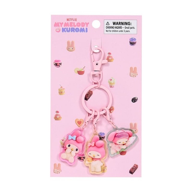 【マイメロディ＆クロミ】「アクリルキーホルダー」792円／全3アイテムです