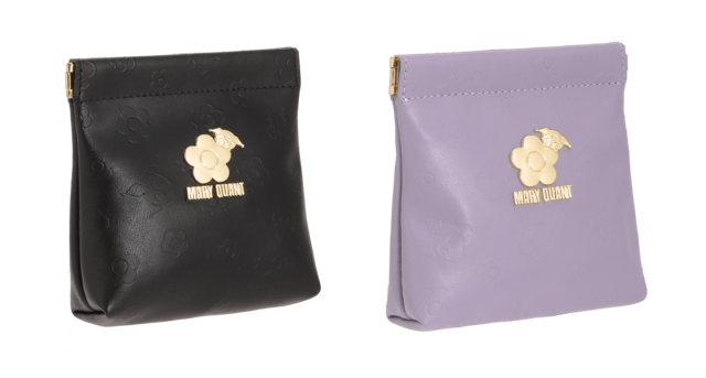 【マリークヮント×クロミ】コラボ商品：バネクチポーチ（全2種）各3,080円（税込）