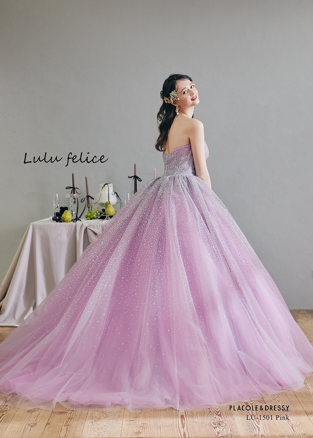 KURAUDIA × PLACOLE & DRESSY（クラウディア×プラコレ）新作ウェディングドレス｜LU-1501_Pink_