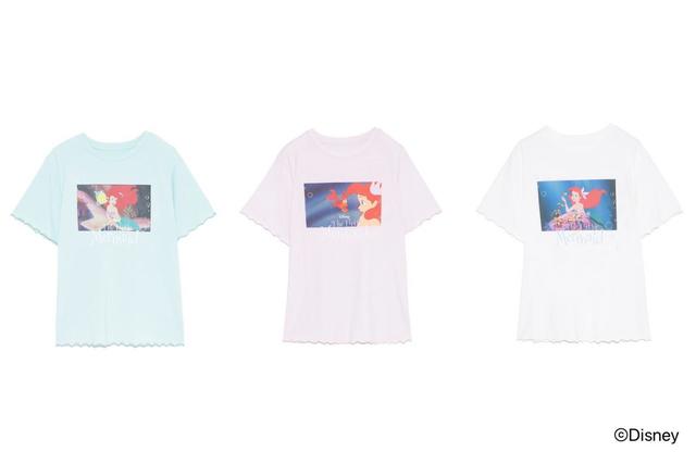 【The Little Mermaid】Tシャツ カラー展開:LBLU / LPNK / WHT 価格5,940円(税込)