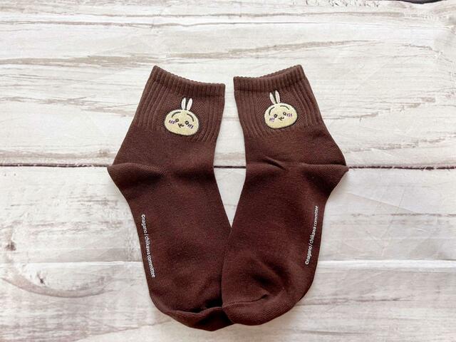 もちろん両方に刺繍入り！【GU（ジーユー）ソックス Chiikawa】