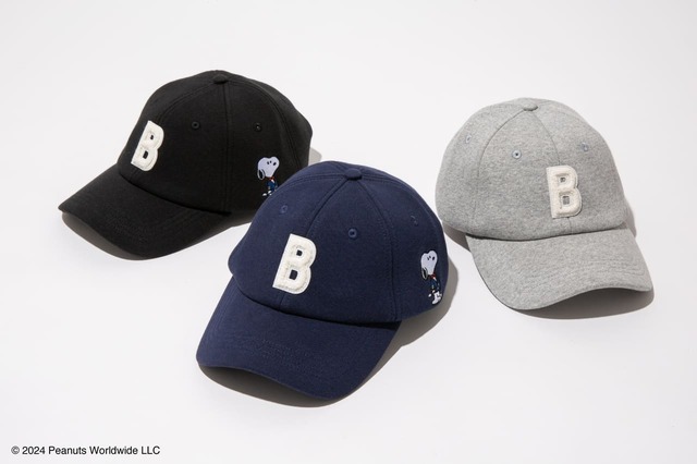 【ブルックス ブラザーズ×PEANUTS】キャップはH.Grey、Black、Navy  3色展開
