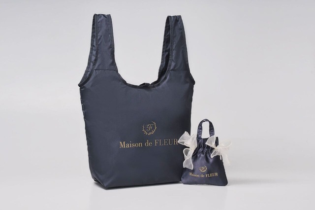 【メゾン ド フルール ショッピングバッグ（ネイビー）】ミニミニトートポーチとお揃いのカラー