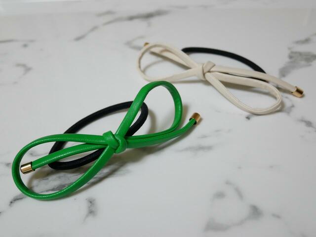 【ファッションセンターしまむら ヘアアクセサリー】2PムスビPUポニー