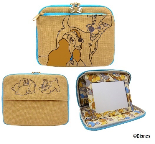 ミラー付きティッシュポーチ　1,800円＋税　　サイズ：W150×H115×D25mm