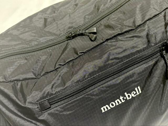 【モンベル　ポケッタブル　ライトショルダーL】便利なダブルファスナー。左右どちらの肩にかけていても使いやすいです♪