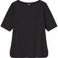 【UNIQLO（ユニクロ） × Theory（セオリー） コラボレーション第二弾】エアリズムボートネックTシャツ（5分袖）