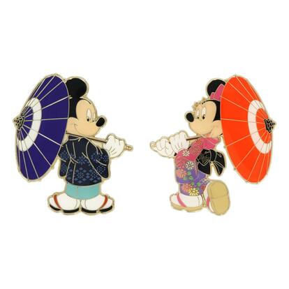 期間限定値引き！ディズニー スタンプアートギャラリー　ミッキープルート1999年 東京ディズニーリゾート】ミッキーたちが浮世絵＆水墨画テイストに
