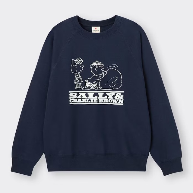 ヘビーウェイトスウェットプルオーバー|2,990円|GU「PEANUTS」コラボコレクション