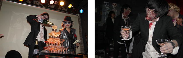 ゾンビたちがシャンパンを配ってくれる 