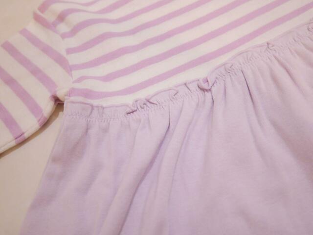 ソフのびドロップショルダーギャザー長袖Ｔシャツ 【ベビー服】｜￥ 990 （税込）