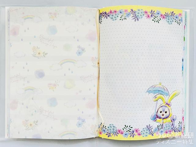 「ダッフィー&フレンズのビューティフル・レイニーデイズ」ノートセット中身