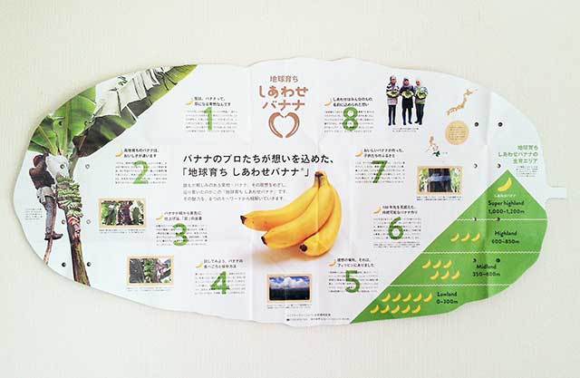 「地球育ち しあわせバナナ」バッグ裏面